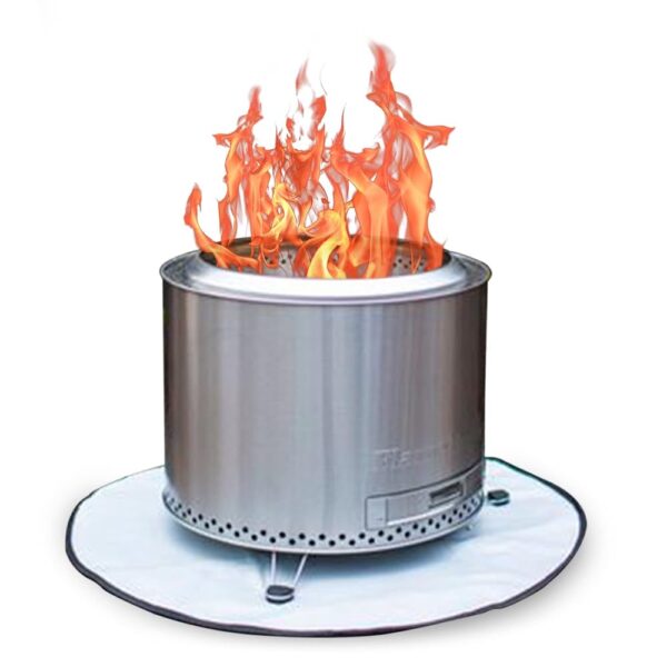 19 Inch Circular Smokeless Fire Pit with Carry Bag and Ash Removal Tray for Easy Cleanup for Wood logs or Wood Pellets, Stainless Steel