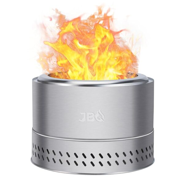 19 inch Outdoor Smokeless Fire Pit, 304 Stainless Steel Smokeless Firepit with Carry Bag, Wood Burning Fire Pits for Camping, Bonfire, Low Smoke Firepit for Outside