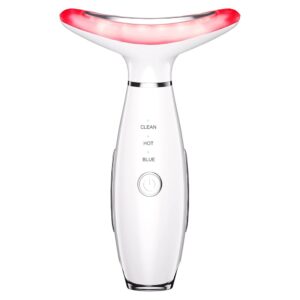 3-in-1 Beauty Massager for Face and Neck, Based on Triple Action LED, Thermal, and Vibration Technologies for Skin Care,Improve,Firm,Tightening and Smooth