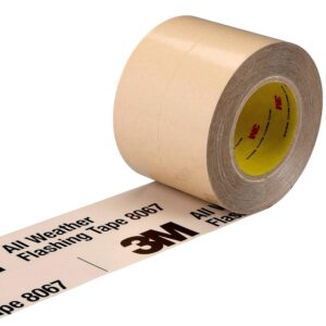 3M All Weather Flashing Tape 8067, 3 in x 75 ft, 1 Roll, Adhesive Backed Split Liner, Prevents Moisture Intrusion, Waterproof Flashing Seals Doors, Windows, Openings in Wood...