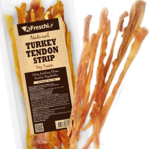 Afreschi Turkey Tendon for Dogs, Dog Treats for Signature Series, All Natural Human Grade Puppy Chew, Turkey Sourced from USA, Hypoallergenic, Rawhide Alternative, 1 Unit/Pack...