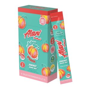 Alani Nu JUICY PEACH Energy Sticks | Energy Drink Powder | 200mg Caffeine | Pre Workout Performance with Antioxidants | On-The-Go Drink Mix | Biotin, B Vitamins | Zero Sugar |...