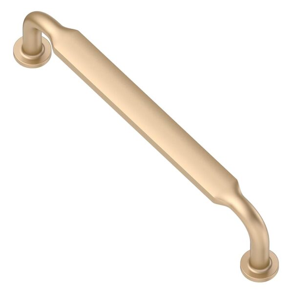 Alzassbg 6 Pack Champagne Copper Cabinet Handles, 5 Inch(128mm) Hole Centers Arch Modern Cabinet Pulls Kitchen Cabinets Hardware for Cabinets and Drawers AL3503SCG