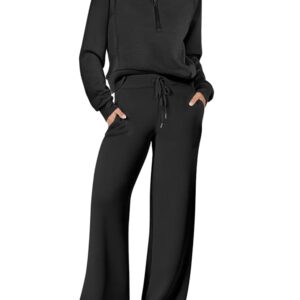 ANRABESS Women 2 Piece Outfits Sweatsuit Oversized Sweatshirt Sweatpants Tracksuit Sweat Lounge Matching Set 2025 Fall Trendy