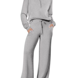 ANRABESS Women 2 Piece Outfits Sweatsuit Oversized Sweatshirt Sweatpants Tracksuit Sweat Lounge Matching Set 2025 Fall Trendy