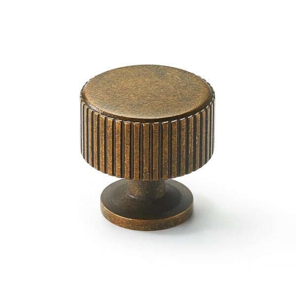 Antique-Brass Drawer Cabinet Knobs - 2 Pack Solid Brass Handles Hardware for Dresser Kitchen Bedroom Bathroom