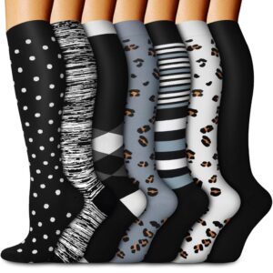 Aoliks Medical Compression Socks for Women & Men, Support Knee High Socks for Running,Nurses,Travel