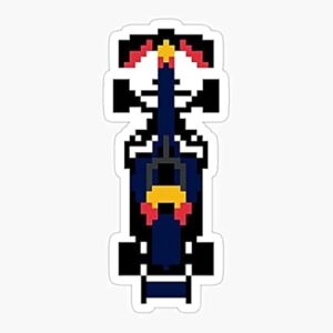 Art Racing Formula Blue Pixel Redbull 1 F1 - Sticker Graphic - Vinyl Waterproof Sticker Decal Car Laptop Wall Window Bumper Sticker