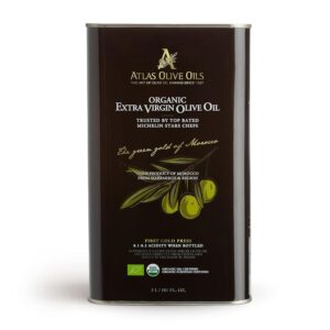 Atlas 3 LT Organic Cold Press Extra Virgin Olive Oil with Polyphenol Rich from Morocco|Newly Harvested Unprocessed from One Single Family Farm | Moroccan EVOO Trusted by...