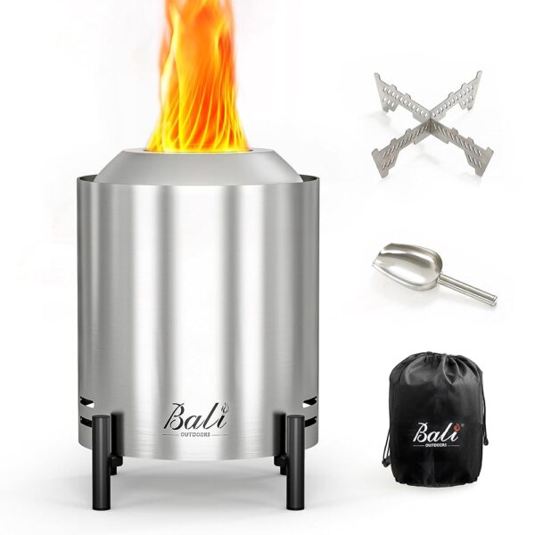 BALI OUTDOORS Tabletop Fire Pit Small Table Top Firepit Outdoor Smokeless Firepit Patio