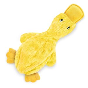 Best Pet Supplies Crinkle Dog Toy for Small, Medium, and Large Breeds, Cute No Stuffing Duck with Soft Squeaker, Fun for Indoor Puppies and Senior Pups, Plush No Mess Chew and...