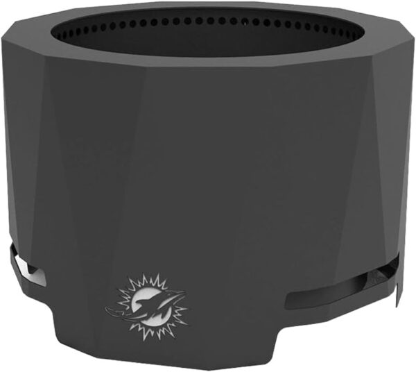 Blue Sky Outdoor Living NFL Miami Dolphins 24” Steel Peak Patio Smokeless Fire Pit, Firewood and/or Wood Pellet Burning