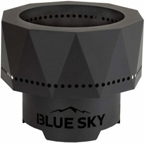 Blue Sky Outdoor Living Ridge Portable Fire Pit, Portable Smokeless Fire Pit with Carrying Bag, Black