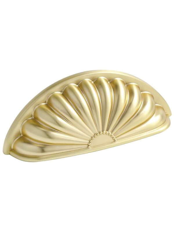 Brushed Gold Cabinet Cup Pulls 3" Hole Center 2 Pack Brass Drawer Pulls Kitchen Hardware Cabinet Handles Dresser Handles Knobs