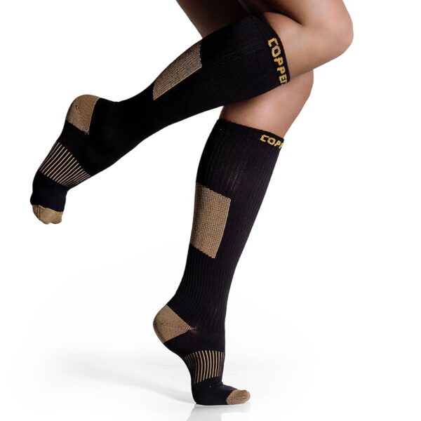 CopperJoint Copper Compression Socks for Women & Men - Diabetic Socks, Improves Circulation, Reduces Swelling & Pain - For Nurses, Running, & Everyday Use - Copper Infused Nylon...