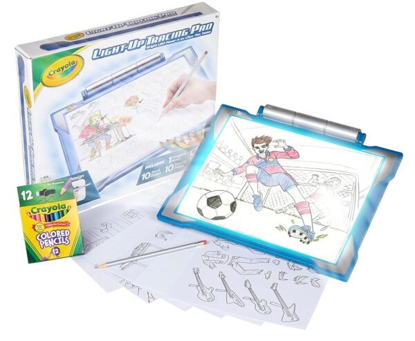 Crayola Light Up Tracing Pad - Blue, Tracing Light Box for Kids, Drawing Pad, Toys for Kids, Gift for Boys & Girls, Ages 6, 7, 8