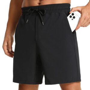 CRZ YOGA Men's Linerless Workout Shorts - 7'' Quick Dry for Running Sports Athletic Gym with Pockets