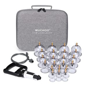 Cupping Set Professional Chinese Acupoint Cupping Therapy Sets Portable, Suction Hijama Cupping Set with Vacuum Magnetic Pump Cellulite Cupping Massage Kit 22-Cup Travel Case