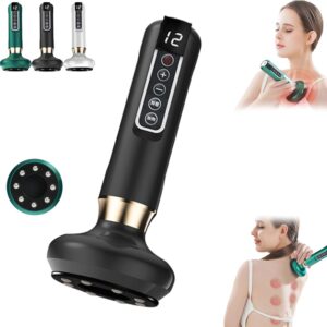 Dahano Cupping Therapy Japan, Dahano Cupping Therapy Set, Dahano Cupping and Scraping Device, Dahano Cupping Machine, 12 Suction Modes - Smart Electric Cupping Therapy Set (Black)