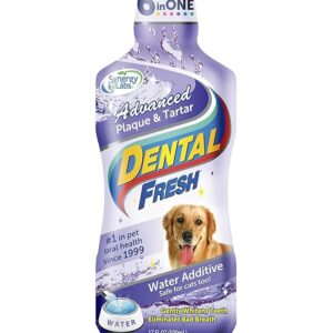 Dental Fresh Advanced Plaque and Tartar Water Additive, 17oz – Dog Teeth Cleaning Formula to Freshen Breath and Improve Cat & Dog Dental Care