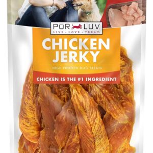 Dog Treats, Chicken Jerky for Dogs, Made with 100% Real Chicken Breast, 16 Ounces, Healthy, Easily Digestible, Long-Lasting, High Protein Dog Treat, Satisfies Dog's Urge to Chew...