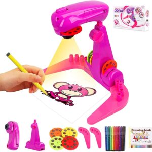 Drawing Projector for Kids Toy,smart art sketcher projector kid toys, with 32 Slide Cartoon Patterns and 12 Color Brush, Adjustable Pattern Size,Suitable for Children to Learn...