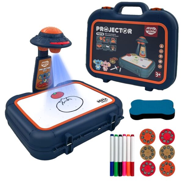 Drawing Projector Table for Kids, Trace and Draw Projector Toy Handbag Design Smart Projection Drawing Board Early Learning Educational Toy Painting Drawing Table for Kids Boys...