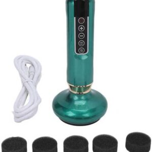 Electric GuaSha Massager 12 Suction Gears Steel Balls Negative Pressure Cupping Meridians Massage Machien Scraping Green