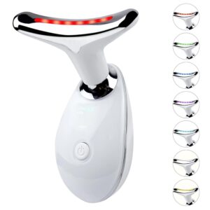 Face and Neck Massager，7 Color Multifunctional Facial Skin Care Tools, Led Face and Neck Beauty Device for Home Use