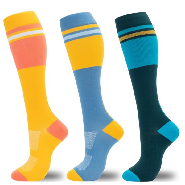 fenglaoda Compression Socks for Women Men 3 Pairs Graduated Compression Support Circulation Socks for Nurses