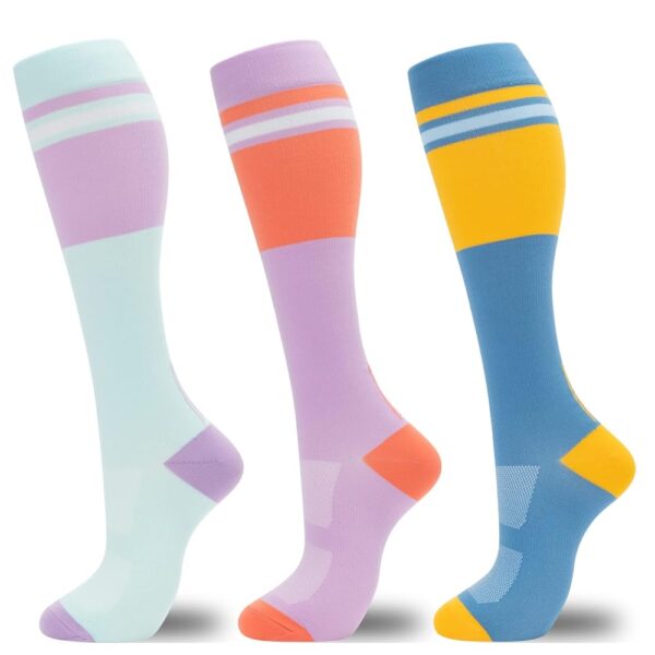 fenglaoda Compression Socks for Women Men 3 Pairs Graduated Compression Support Circulation Socks for Nurses