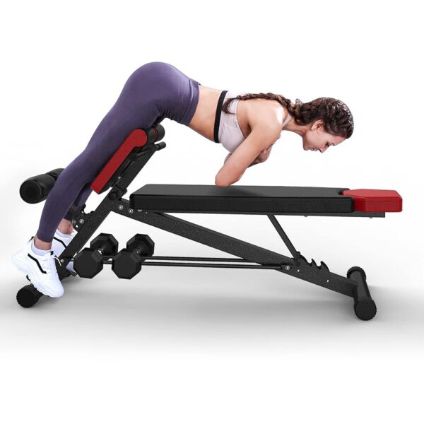 Finer Form Multi-Functional Weight Bench for Full All-in-One Body Workout – Versatile Adjustable Workout Bench for Home Gym. Fitness equipment perfect for Back HyperExtension,...