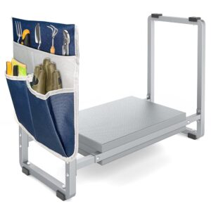 FLINTER 10.2" Wider Garden Kneeler and Seat, Heavy Duty Thick Gardening Bench for Kneeling and Seat - Garden Tools with Bags, Gardening for Women, Grandparents, Gardeners, Mom &...