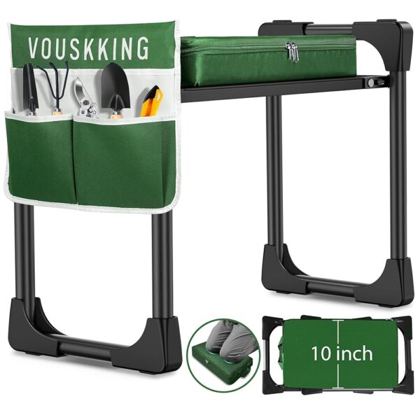Foldable Garden Kneeler and Seat, Patented Thicker Wider Softer Kneeling Pad with Magnetic Stripe, 350lbs Heavy Duty Durable Garden Stool with Tool Bag, Gardening Gift for Women...