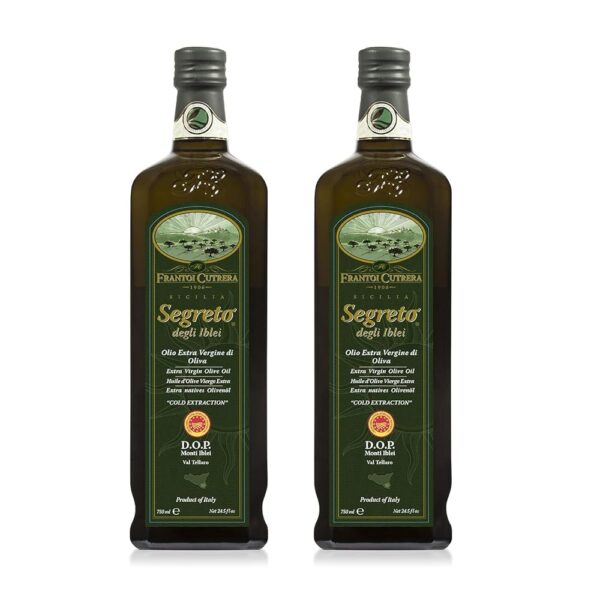 Frantoi Cutrera - Segreto Degli Iblei - Extra Virgin Olive Oil - Sicilian D.O.P Certified Italian, Pure 2022/23 Early Harvest First Cold Pressed, High In Polyphenols, 24.5 Fl Oz...