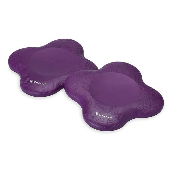 Gaiam Yoga Knee Pads (Set of 2) - Yoga Props and Accessories for Women/Men Cushions Knees and Elbows for Fitness, Travel, Meditation, Kneeling, Balance, Floor, Pilates
