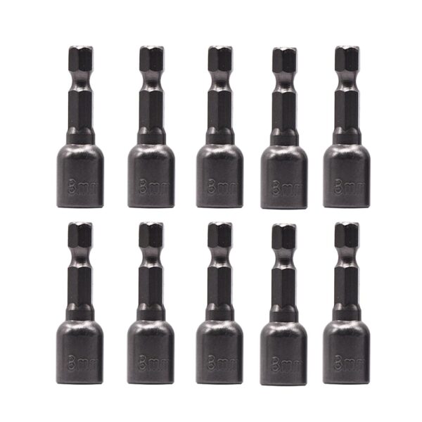 Hex Magnetic Power 8mm 5/16 Socket Adapter Drill Bit Nut Driver Set 1/4 inch Hex for Power Tools, 10-Piece
