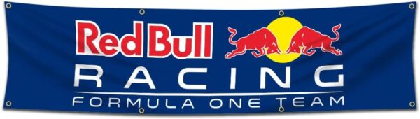 Kasflag Bull Racing Flag Banner for Fans (2x8ft,150D Poly) Car Decor For Outdoor Room Man Cave