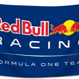 Kasflag Red Racing Bull Flag Banner for Fans (3x5ft,150D Poly) Wall Decor For Outdoor Room Man Cave