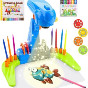 Kids Projection Drawing Toy,Smart Sketcher 3.0 Projector for Kids Projection Drawing Sketcher with 32 Cartoon Patters,Adjustable Art Sketcher Trace and Draw Projector with...