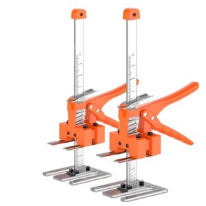 Labor Saving Arm Jack, 15.6 inch Hand Lifting Jack, Height Adjustable Construction Jack, Furniture Jack Lifter Tool for Installing Cabinets, Doors, Raised 10 in, Woodworking...