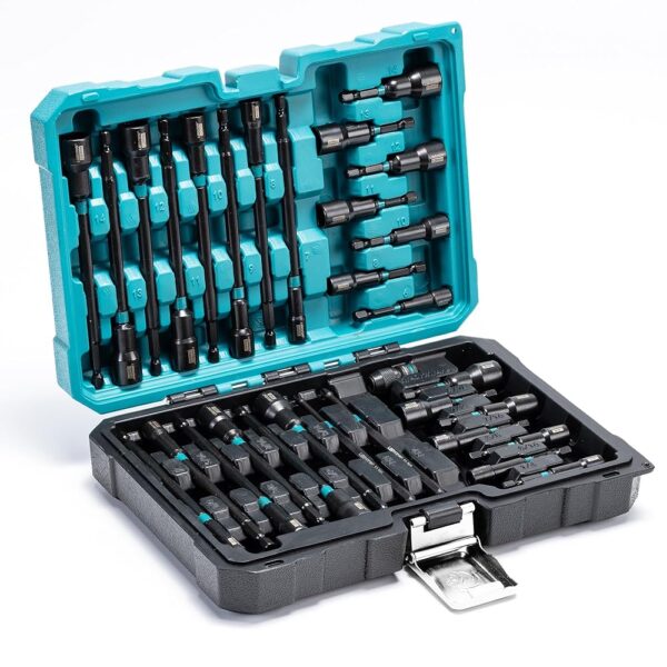 LIBRATON 31PCS Magnetic Nut Driver Set, 1/4" Impact Drill Driver Bit Set, Long Nut Drivers 6INCH, Metric & SAE Nut Drivers for Impact Drill, Socket Set, Impact to Hex Converter,...