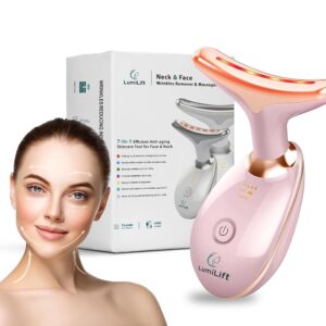 LumiLift 7-in-1 Led Facial Sculptor - Face Light Therapy Device, Anti-Aging - Neck & Face Massager Tool, True Beauty Glow Facial Massager - Face Lift Device, Face Sculpting Tool(P)