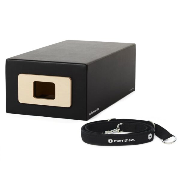 MERRITHEW Reformer Box with Footstrap, Regular,Black
