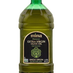 Mina Olive Oil Extra Virgin 68 Fl Oz, New Harvest, Polyphenol Rich Olive Oil for Cooking, Moroccan Extra Virgin Olive Oil, Single Origin Olive Oil, Cold Extraction, Less than...