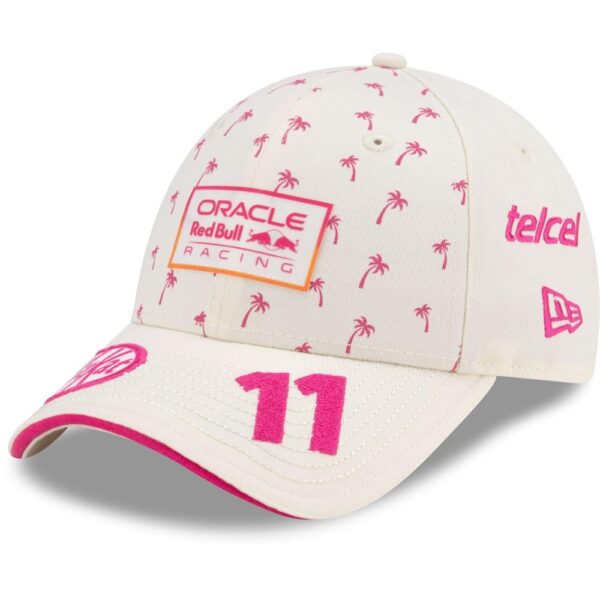 New Era Czech Perez Special Edition GP Miami Red Bull Racing 9Forty Adjustable Cap, White, Talla Única