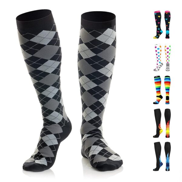 NEWZILL Medical Compression Socks for Women & Men Circulation 20-30 mmHg, Best for Running Athletic Hiking Travel Flight Nurses