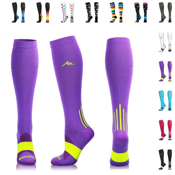NEWZILL Medical Compression Socks for Women & Men Circulation 20-30 mmHg, Best for Running Athletic Hiking Travel Flight Nurses
