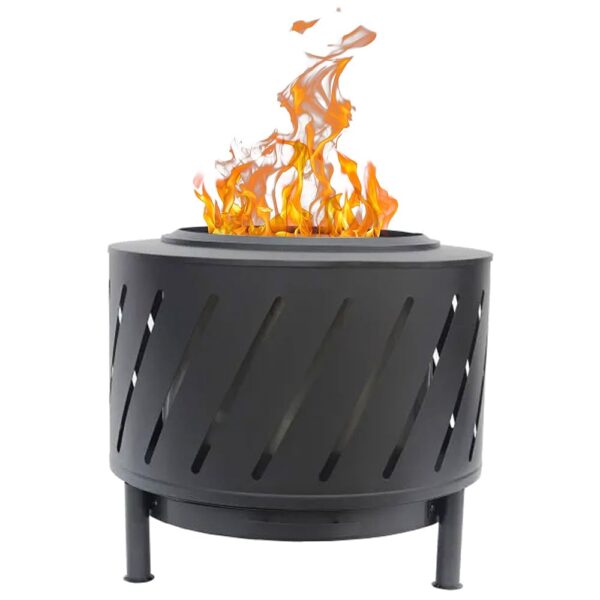 Outdoor Fire Pit with High Temperature Paint Finish, 24"