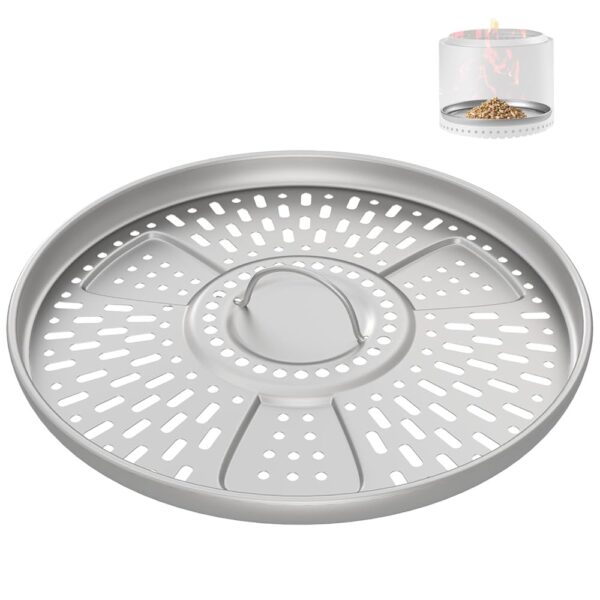 Pellet Adapter for Solo Stove Bonfire, Round Fire Pit Burning Pellet Extension, Stainelss Steel Pellet Adapter for Outdoor Fire Pit, 19.5 inch Smokeless Fire Pit Pellet Adapter...